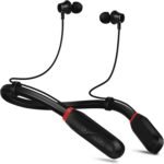 Neckband Bluetooth Headphones, 200H Long Playtime Wireless Stereo Neckband Earbuds with Microphone, Waterproof Around The Neck Headphones in Ear Headset for Sports/Workout/Office (Black) - Image 2