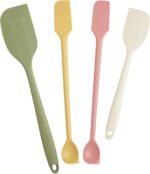 NiHome 4-Piece Silicone Spatula Set with Different Sizes, BPA-Free Heat Resistant Baking & Cooking Spatulas, Mini Silicone Jar Scraper and Large Kitchen Spatulas, Dishwasher Safe - Image 2