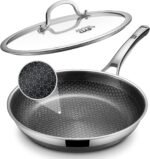Non Stick Frying Pans, 12-inch with Lid, Hybrid Frying Pans Nonstick,non stick Skillets Stainless Steel, Dishwasher & Oven-Safe, Induction Compatible Cooking Pan, PFOA Free Cookware - Image 2