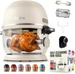 Non Toxic Air Fryer™ - Glass AirFryer 5 Quart w/ 360 Visibility, Self-Cleaning, 400F Vortex Air Fryer for Even Cooking, BPA-Free Teflon Free, 9-in-1 Functions, Rotisserie, Roast, Bake, White - Image 2