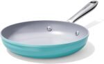 Nonstick Ceramic Frying Pan 8 inch for All Stovetops, PTFE/PFOA/PFAS Free, Even Heat Distribution Oven Safe up to 500°F, Healthy Non Toxic Skillet with Stay-Cool Handle, Caribbean Blue - Image 2