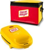Nostalgia Oscar Mayer Sandwich Maker with Beverage Cooler Bag, 5-Inch Nonstick Cooking Surface with Indicator Lights and Lock Feature, Lunch and Beverage Tote Included, Yellow - Image 2