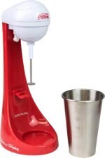Nostalgia Two-Speed Electric Coca-Cola Limited Edition Milkshake Maker and Drink Mixer, Includes 16-Ounce Stainless Steel Mixing Cup and Rod, Red - Image 2