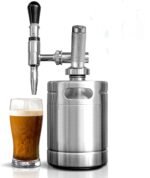 NutriChef Nitro Cold Brew Coffee Maker - Home Brew Coffee Keg, Nitrogen Coffee Machine Dispenser System w/ Pressure Relieving Valve Kit & Stout Creamer Faucet, Stainless steel - NutriChef NCNTROCB10 - Image 2