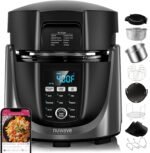 Nuwave Duet Air Fryer, Electric Pressure Cooker & Grill Combo, 540 IN 1 Multicooker with 3 Removable Lids, Slow Cook, Sautés, Dehydrator, 18/10 SS Pot, Sure-Lock Safety Tech & 13 Deluxe Accessories - Image 2