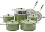 Nuwave Lux 13-Piece Premium Cookware Collection, Healthy G10 Duralon Blue Ceramic Nonstick, Ultra Durable, PFAS-Free, Lightweight & Works on All Cooktops - Image 2