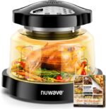 Nuwave Oven Pro Plus Air Fryer, Infra-Red Countertop, 2025 Advanced Convection, No Defrosting or Preheating, Cook Fresh or Frozen, Durable Power Dome, 100 Presets & 50 Memory, PFAS Free, Black - Image 2