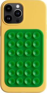 OCTOBUDDY Classic - Silicone Suction Phone Case Adhesive Mount - Hands-Free, Strong Grip Holder for Selfies & Videos - iPhone & Android Compatible - 2.25″ x 3.25″, Spade Green - Image 2