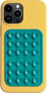 OCTOBUDDY Classic - Silicone Suction Phone Case Adhesive Mount - Hands-Free, Strong Grip Holder for Selfies & Videos - iPhone & Android Compatible - 2.25″ x 3.25″, Turquoise - Image 2