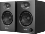 OHAYO 60W Computer Speakers for Music and Gaming, Active Bluetooth 5.3, Stereo 2.0 Speakers for Desktop PC or Laptop, 3.5mm Aux RCA USB Input, 1 Pair, Black - Image 2