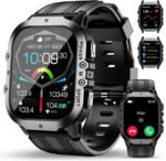OUKITEL Military Smart Watches for Men(Answer/Make Calls), 1.96'' Fitness Smart Watches for Android/iPhone, Waterproof Smart Watch with Blood Pressure/Heart Rate/100+ Sport Modes, Watches for Men - Image 2