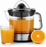 OVENTE Electric Citrus Juicer Machine with 2 Cones for Big and Small Fruit, Pressure Activated, Pulp Control and Easy Pour Spout, Juice Squeezer for Orange, Lemon, Lime or Grapefruit, Black JE2572B - Image 2