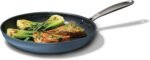 OXO Enhanced 12” Nonstick Frying Pan Skillet, Ceramic PFAS-Free Cookware, Durable Hard Anodized, Scratch Resistant, Stainless Steel Handle, Eggs & Omelets, Dishwasher & Oven Safe, Storm Blue - Image 2