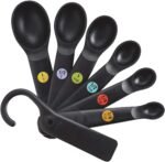 OXO International 11110801 Good Grips Measuring Spoon Set, Black Plastic, 6-Pc. - Quantity 1 - Image 2