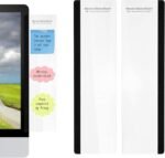 Office Desk Accessories 2pcs Multifunction Computer Monitor Memo Board - Transparent Computer Side Panel Memo Creative Monitor Side Panel Suitable for Office Home Desktop - Image 2