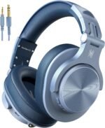 OneOdio A70 Bluetooth Over Ear Headphones, Wireless Headphones w/ 72H Playtime, Hi-Res, 3.5mm/6.35mm Wired Audio Jack for Studio Monitor & Mixing DJ Guitar AMP, Computer Laptop PC Tablet - Sky Blue - Image 2