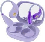 Open Ear Earbuds, Open Ear Headphones Wireless Bluetooth 5.4, 50Hrs Playtime Stereo Sound Ear Buds IPX7 Waterproof Open Earbuds for Running, Workout, Travel, and Daily Use, Purple - Image 2
