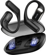 Open Ear Headphones,Over Ear Earbuds with Ergonomic Earhook,Bluetooth Headphones 5.4 with Smart Digital Display,40H Playtime,IPX6 Waterproof,Touch Control Operate Fit Cycling,Running,Workout(Black) - Image 2