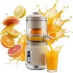 Original Taste Portable Electric Citrus Juicer, USB Rechargeable, One-Click Operation, 20-Second Juice Press, Digital Display, Battery Powered, White, 20Oz Capacity, for Orange Lemon Lime Grapefruit - Image 2