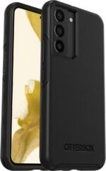 OtterBox Galaxy S22 Symmetry Series Case - Black, Ultra-Sleek, Wireless Charging Compatible, Raised Edges Protect Camera & Screen - Image 2