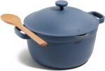 Our Place Perfect Pot - 5.5 Qt. Nonstick Ceramic Sauce Pan with Lid | Versatile Cookware for Stovetop and Oven | Steam, Bake, Braise, Roast | PTFE and PFOA-Free | Toxin-Free, Easy to Clean | Blue Salt - Image 2