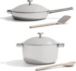 Our Place Titanium Pro Cookware Duo – Always Pan & Perfect Pot with Nonstick No-Coating Technology | Tri-Ply Titanium & Stainless Steel | Safe for Oven, Induction & All Cooktops up to 1000°F | Chrome - Image 2