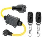 Outdoor Wireless Remote Control Outlet Plug,AC110V Waterproof Remote Control Power Switch,AC110V/120V/250V/20A Heavy Duty Smart Outlet,164FT Range,Suitable for Lamps,Electrical Equipment,etc - Image 2