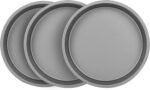 OvenStuff HG368-AZ Nonstick Bakeware 9" Round Cake Pan, Set of 3, Grey - Image 2