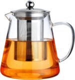 PARACITY Glass Teapot Stovetop 18.6 OZ, Borosilicate Clear Tea Kettle with Removable 18/8 Stainless Steel Infuser, Teapot Blooming and Loose Leaf Tea Maker Tea Brewer for Camping, Travel (550ML) - Image 2