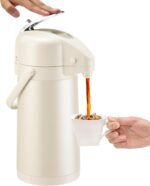 PARACITY Upgraded Airpot Coffee Carafe with Double Pump, Stainless Steel Drink Dispenser for Hot/Cold Beverage with Lazy Susan Base, Coffee Termos Para Cafe for Hot Cocoa for Parties - Image 2