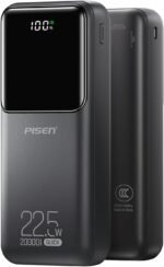 PISEN CCC Certified Power Bank - 20000mAh 22.5W 3C Power Bank, Travel Battery Pack Portable 3C Charger, PD3.0 QC3.0 20000mAh LED Display Portable Charger 2USB-A, 1USB-C for iPhone, Samsung and More - Image 2