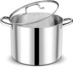 P&P CHEF 16 QT Stock Pot with Lid, Stainless Steel Large Cooking Pot, Soup Canning Stockpot for Stewing Simmering, Tri-ply Bottom for All Stoves, Heavy-Duty &Dishwasher Safe & Food-Grade - Image 2