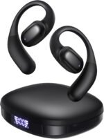 PSIER Open Ear Headphones Bluetooth 5.3 Bone Conduction Headphone, Soft Wireless Open Earbuds IPX6 Waterproof, Open Ear Earbuds with 40H Playtime Premium Stereo Sound for Running, Sports, Black - Image 2