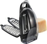Palm Grater | Citrus Lemon Zester, Small Cheese Grater with Container | Hand Grater | Small Grater Zester for Orange Lemon Lime | Peeler for Vegetable Fruit | Graters for Kitchen Handheld - Image 2