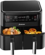 Panana Air Fryer 8.5QT, 6 in 1 Air Fryers Dual Zone 2 Busket,1800W Air Fryer for Roast, Bake, Dehydrator, Defrost, Reheat Quick Meals - Image 2