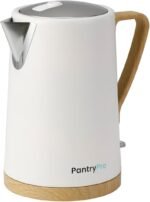 PantryPro 1.7L 1500W Rapid-Boil Electric Kettle - Stainless Steel Interior - Auto Shut-Off, Boil-Dry Protection, LED Indicator, Wide Opening - Cream White - Image 2
