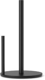Paper Towel Holder Black, Premium Stainless Steel Kitchen Roll Dispenser, Countertop Roll Organizer with Weighted Base - Image 2