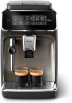 Philips 3300 Series Fully Automatic Espresso Machine with integrated milk frother and grinder, 5 Hot & Iced Coffee Pre-Sets, 40% Quieter SilentBrew, 15-Bar Pressure, Glossy Black (EP3326/90) - Image 2