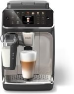 Philips 4400 Series Fully Automatic Espresso Machine – 12 Hot & Iced Coffees, Quick-to-Clean LatteGo Milk System, SilentBrew, QuickStart, Ceramic Grinder, Black Chrome (EP4447/90) (Renewed) - Image 2