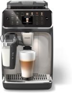 Philips 5500 Series Fully Automatic Espresso Machine, LatteGo Milk System, Integrated Grinder, 20 Hot & Iced Coffee Pre-Sets, SilentBrew, 15-Bar, Black Chrome (EP5544/94) (Renewed) - Image 2