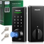 Philips Fingerprint Keyless Entry Door Lock, Electronic Door Lock with Touchscreen, Long-Lasting Battery, Auto Locking, One-Time Code, Keypad Deadbolt, One-Touch Locking, Matte Black - Image 2