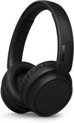 Philips H5209 Wireless Headphones,Over-Ear Bluetooth Headphones with Dynamic Bass,Clear Call, 65 H Battery Life,Fast Charging,Soft Ear Cups, Bluetooth 5.3, App Control, Lightweight,Black - Image 2