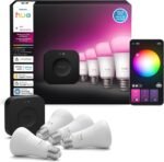 Philips Hue Starter Kit: Bridge Pro + 4 A19 E26 Smart Bulbs, White & Color Ambiance, Dimmable, Smart Light Hub, Works with Apple Home, Alexa, Google, Samsung SmartThings - Image 2
