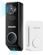 Philips Security Video Doorbell Camera (Chime Included), No Monthly Fee, Dual Cameras 2K QHD with Motion Detection, 2-Way Audio, Supports Alexa & Google Assistant, Battery/Wired Powered - Image 2