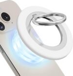 Phone Ring Holder, Dual Sided Magnetic Phone Grip Magnet Cell Phone Finger Holder for Hand Removable Slim Handle Grip Kickstand Compatible for MagSafe iPhone 17/16/15/14/13/12 Series, White - Image 2