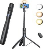 Phone Tripod Monopod with Light, NT99 67.7" Selfie Stick for Cell Phone＆Camera, Travel Tripod Stand with Remote Compatible with Smartphone Camera Gopro - Image 2