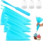 Piping Bags Set - 6pcs Reusable Silicone Pastry Piping Bag Large Icing Decorating Tools With 3 Couplers For Cake Cookie Frosting Baking Tools (12"+14"+16") - Image 2