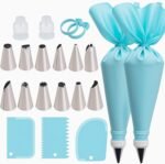 Piping Bags and Tips Set, Reusable Cake Decorating Supplies with 2 Reusable Bags, 12 Icing Tips, 2 Silicone Rings, 2 Couplers and 3 Scrapers, Cake Baking Tools for Cookie Icing Cupcakes - Image 2
