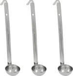 Piutouyar 3 Pcs 1 oz Soup Ladle Set, Stainless Steel Ladle with Long Hooked Handles Kitchen Cooking Serving Ladle Accessories for Cooking Soup Sauce Stews - Image 2