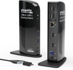 Plugable Universal Laptop Docking Station Dual HDMI Monitor for Windows and Mac (Driver Required), USB 3.0 or USB-C, 2X HDMI, Gigabit Ethernet, Audio, 6 USB Ports (UD-3900) - Image 2
